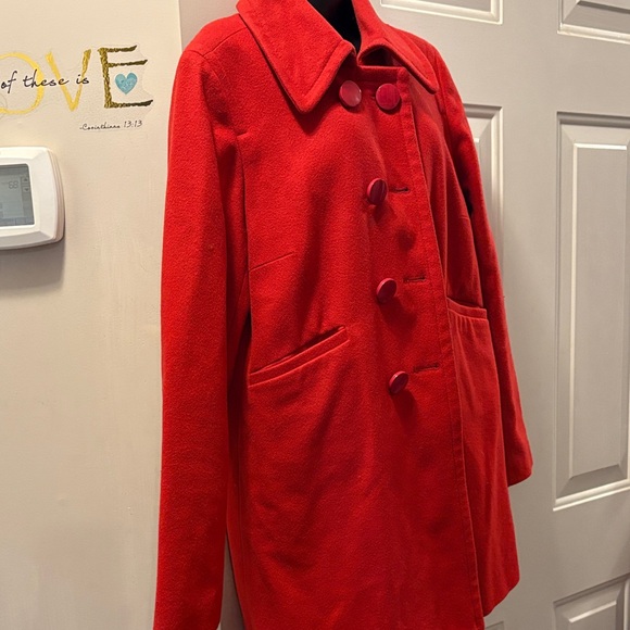 Mexx Jackets & Blazers - Mexx Women's Red Double-Breasted Pea Coat some marks by label see last pic
